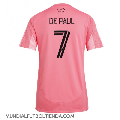 Camiseta Inter Miami Rodrigo De Paul #7 Primera Equipación Replica 2025-26 para mujer mangas cortas